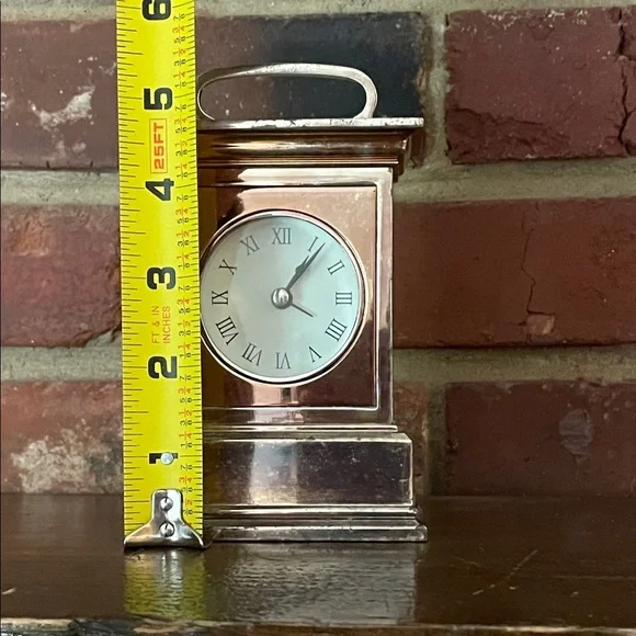 Elegant Silver Mantel Clock